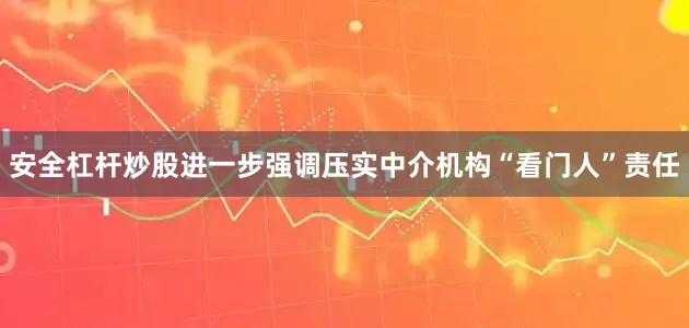 安全杠杆炒股进一步强调压实中介机构“看门人”责任